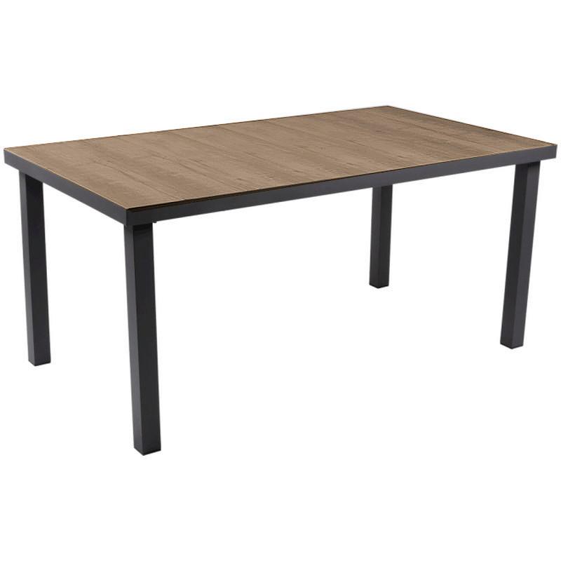GARTENTISCH TISCH AMELIA - Dunkelgrau/Braun, MODERN, Keramik/Metall (90/75/162cm) - Gardenson
