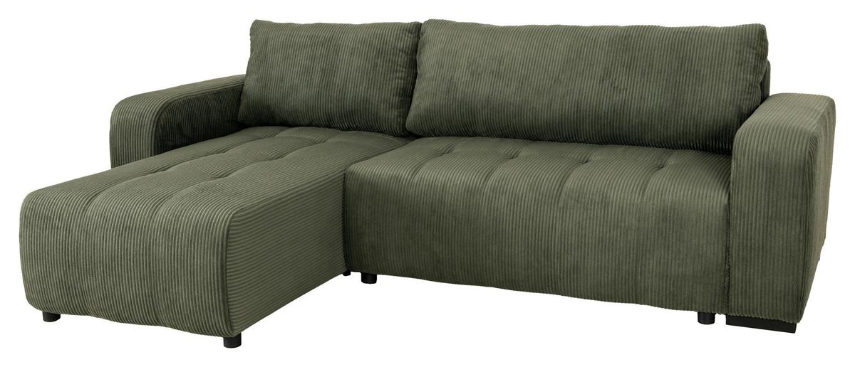 Kutna Garnitura Marseille - zelena/crna, Trend, drvni materijal/drvo (155/240cm)