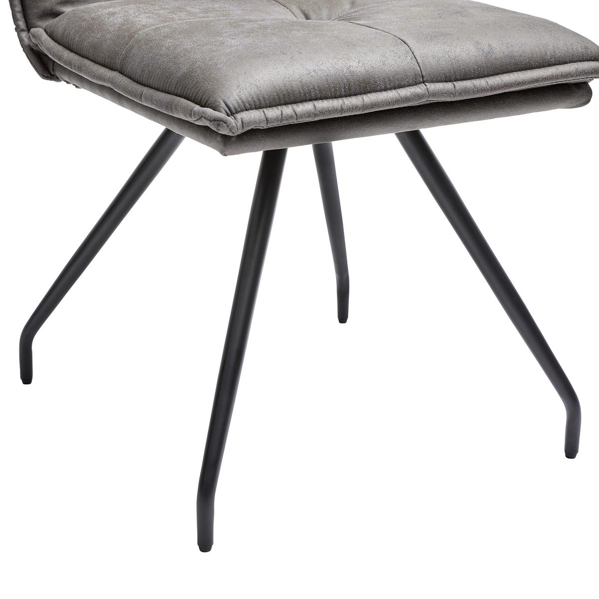 KRZESŁO LOLLY - czarny/szary, Modern, metal/tkanina (49/89/62cm) - MID.YOU