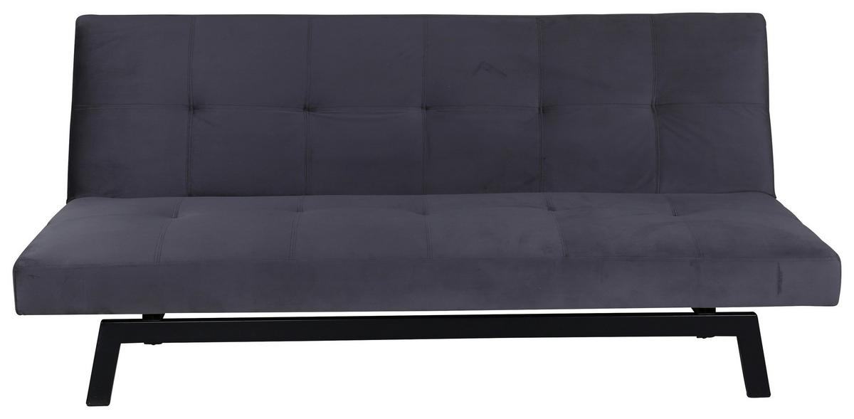 SCHLAFSOFA BODIL - Dunkelgrau, Design, Textil/Metall (180/80/55cm) - Livetastic