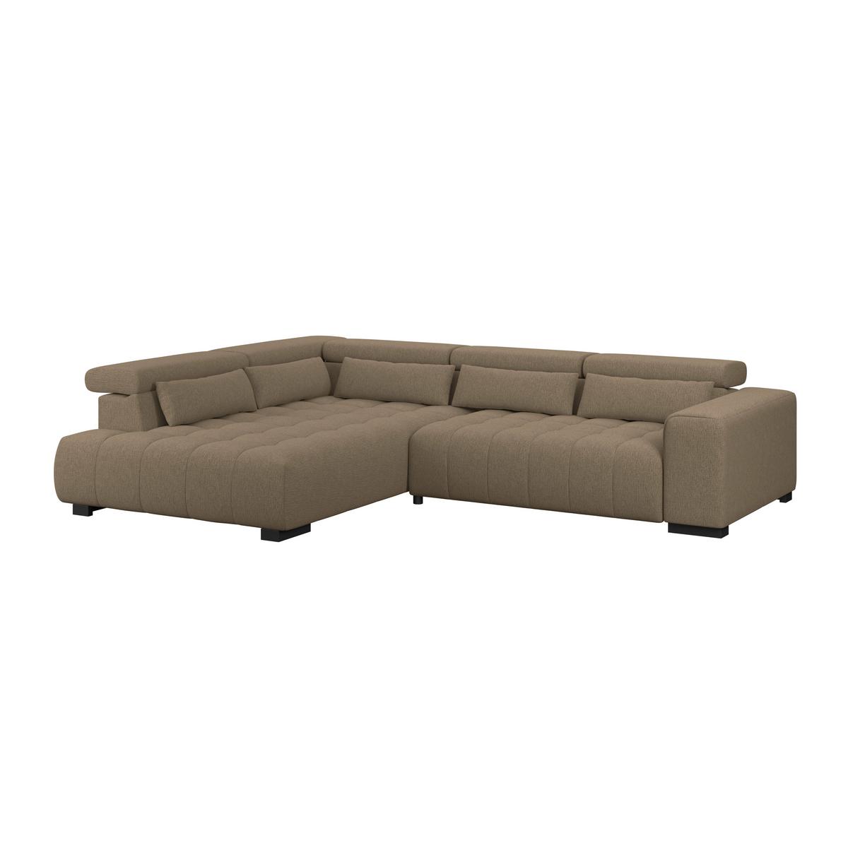 Kutna Garnitura Matera - smeđa/crna, Trend, tekstil/drvo (226/311cm)