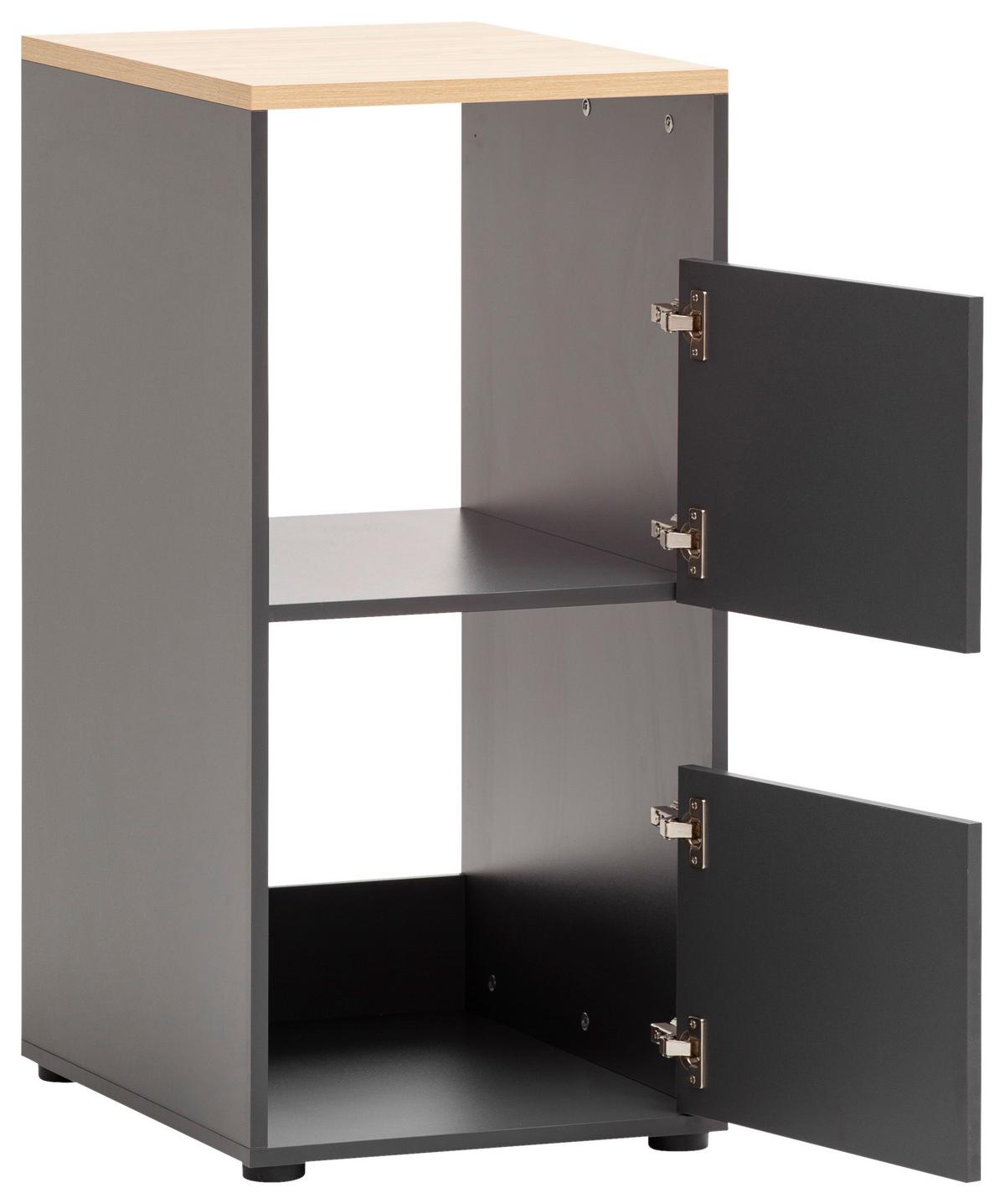 Mehrzweckschrank Solea Anthrazit/Eiche - Eichefarben/Anthrazit, MODERN, Holzwerkstoff/Kunststoff (45,1/95,8/60cm) - MID.YOU