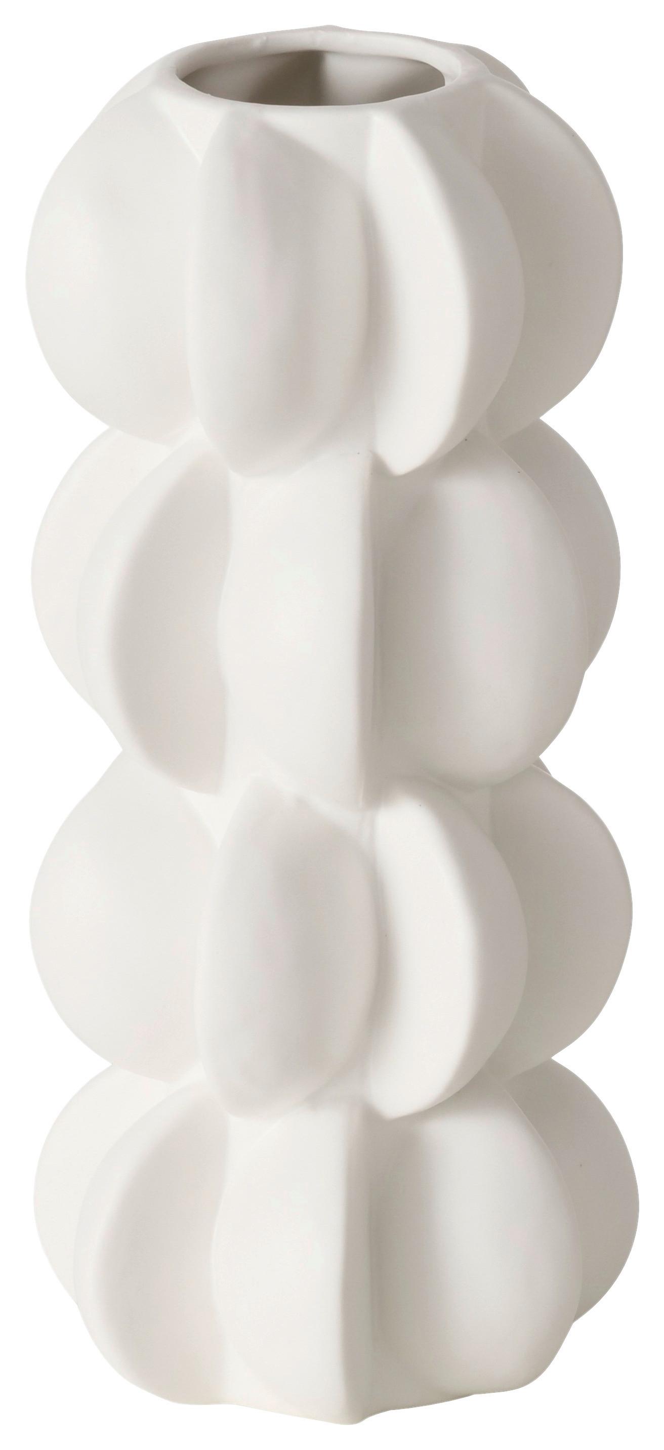 Váza Meritt - fehér, Modern, kerámia (11,5/25,5cm) - Mömax