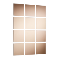 Spiegelfliesenset Tail Bronze 12er Set - Bronzefarben, Basics, Glas (15/15cm) - Mömax