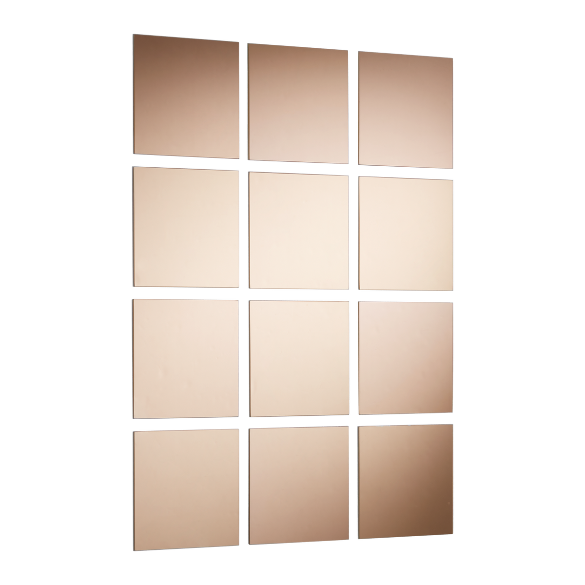 Spiegelfliesenset Tail Bronze 12er Set - Bronzefarben, Basics, Glas (15/15cm) - Mömax