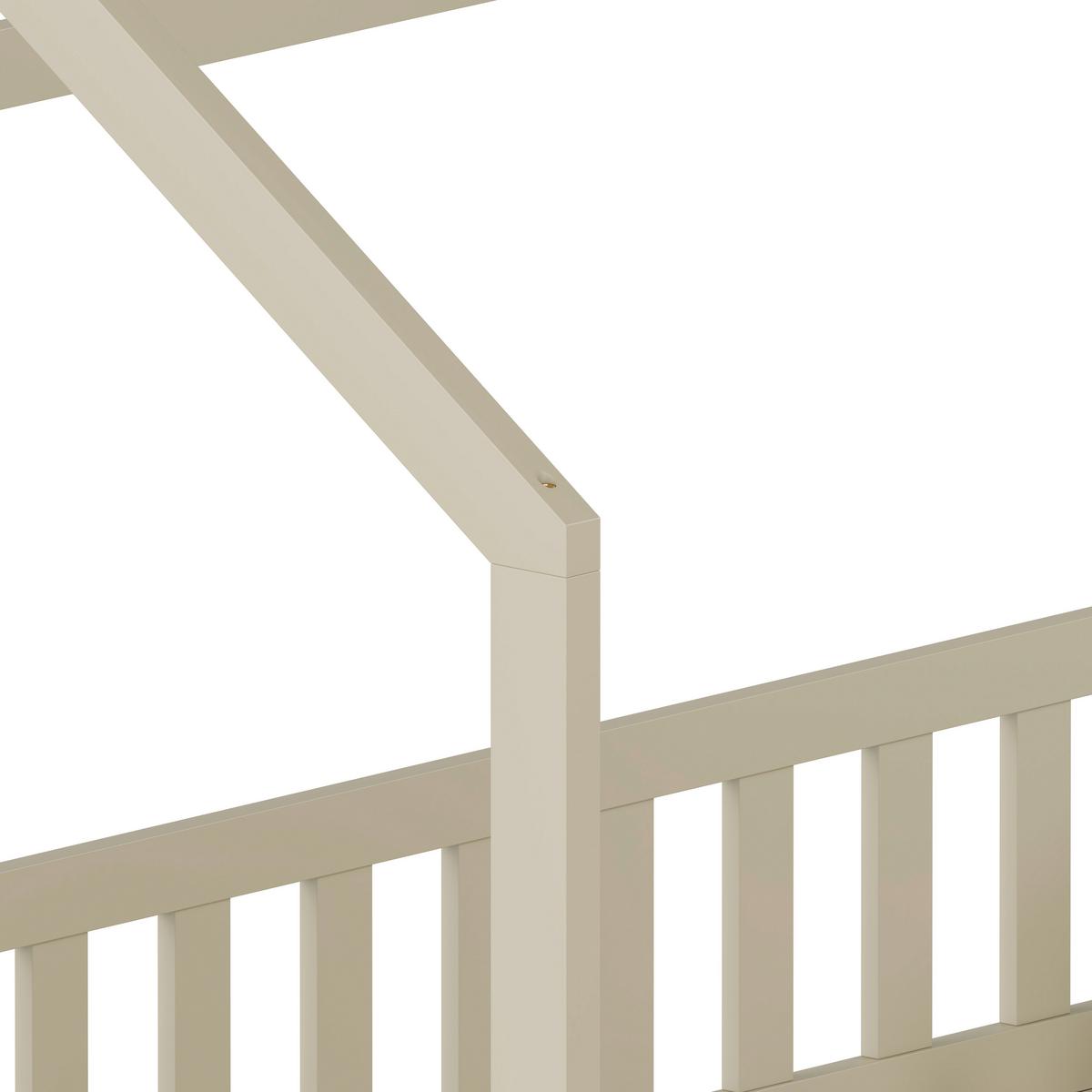 Bodenbett Kids - Beige/Naturfarben, Konventionell, Holz (120/200cm) - Mömax