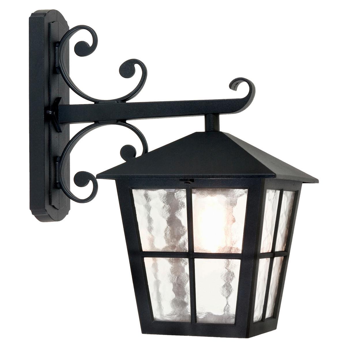 Kültéri Falilámpa Bl52m-Black - fekete, Natur, üveg/fém (33/21/40,5cm) - Elstead Lighting