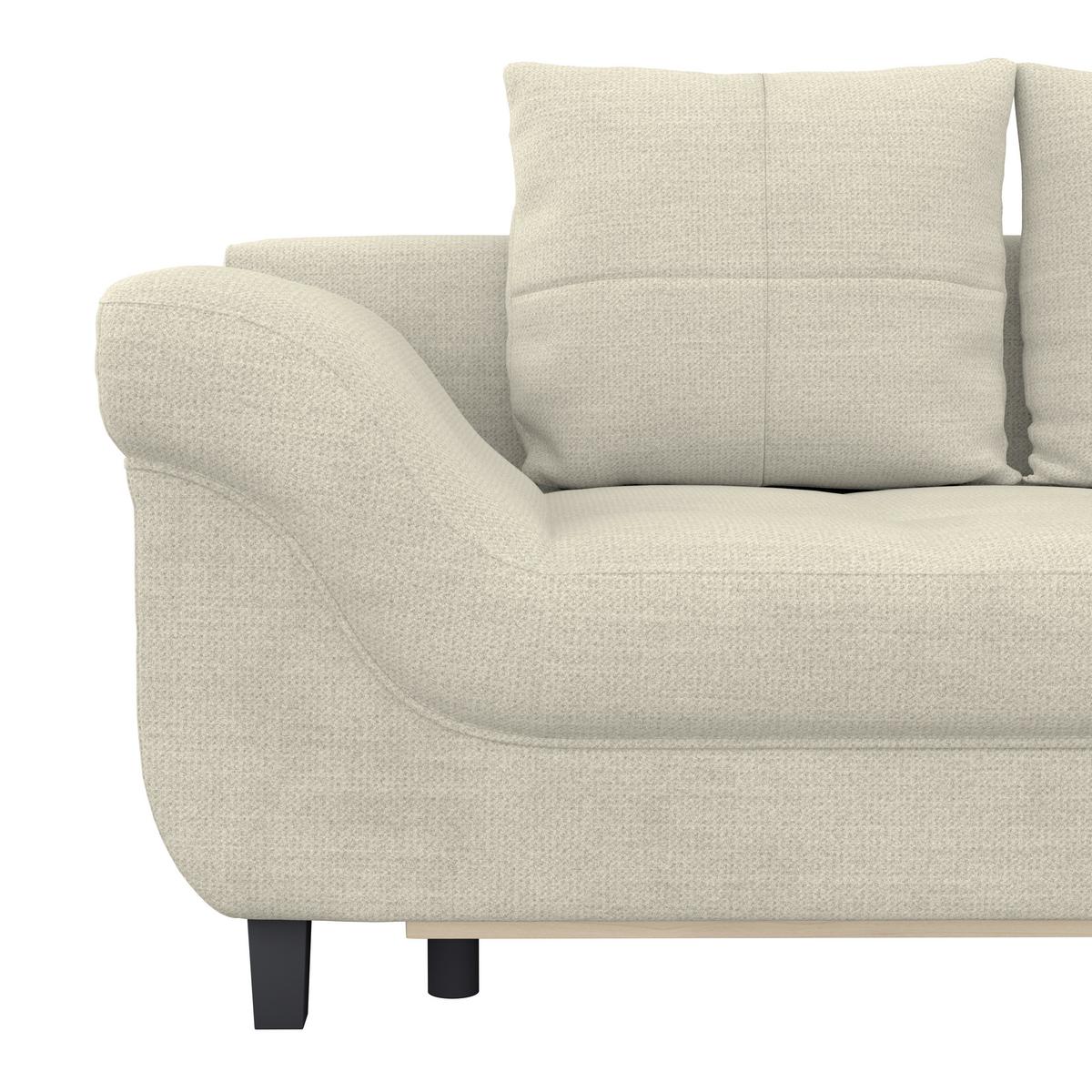 Kutna Garnitura Mendoza - svijetlo siva/crna, Konvencionalno, tekstil (309/197cm) - Modern Living