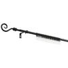 Vorhangstangenset Black Night ca. 130-240cm - Schwarz, Kunststoff/Metall (130-240cm) - Based