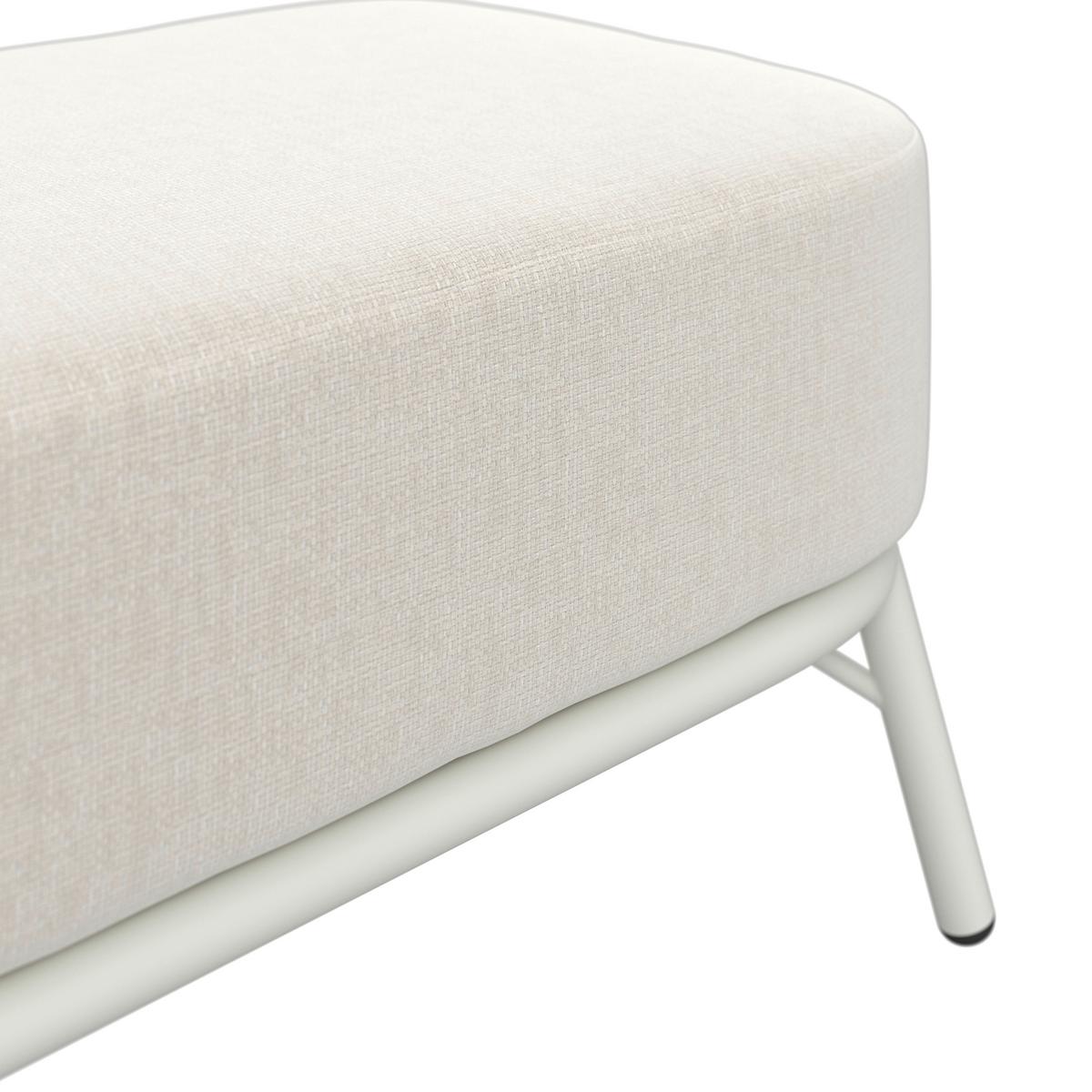 Scaun set Iska - alb/crem, Modern, metal/textil (76/91/73cm) - Bessagi Garden