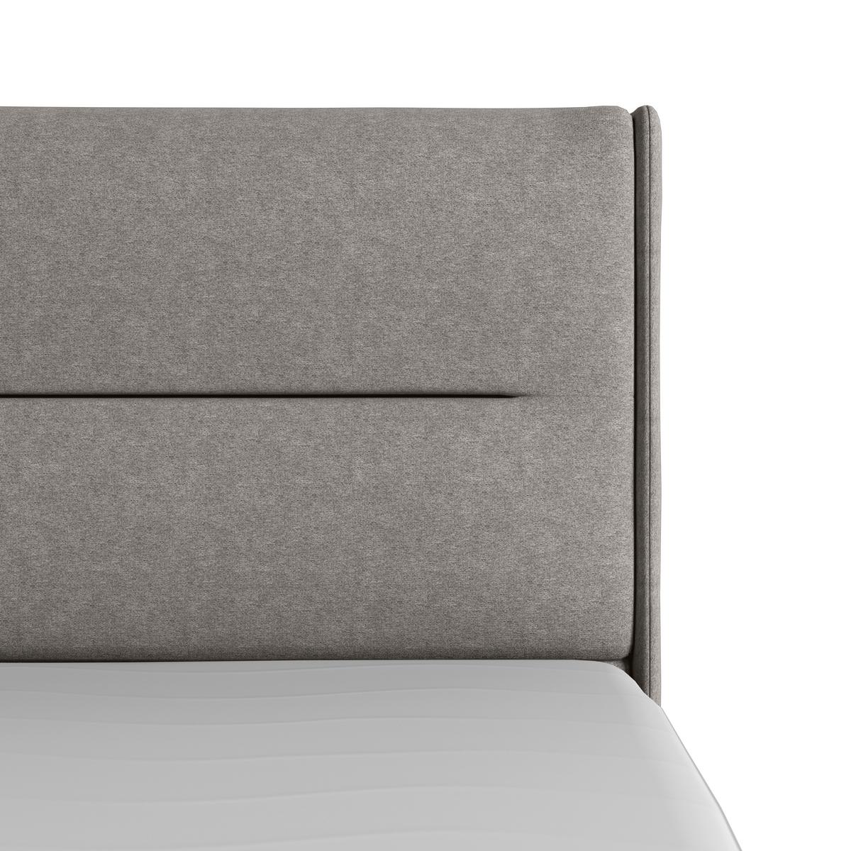 Boxspringbett Kyoto ca. 180x200 cm Silbergrau - Silberfarben, MODERN, Karton/Holzwerkstoff (180/200cm) - MID.YOU