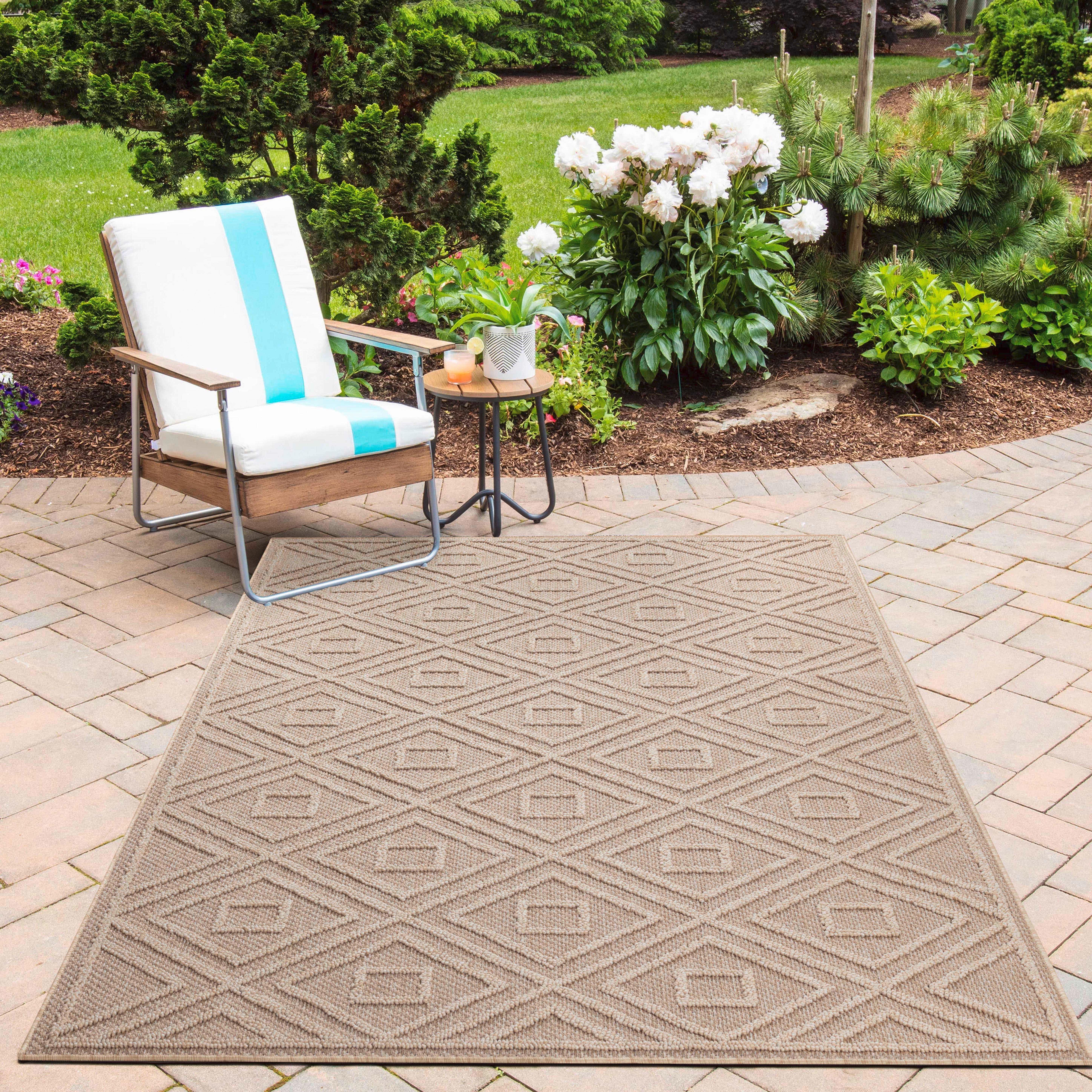 Outdoorteppich Patara Beige ca. 200x290cm - Beige, Design, Textil (200/290cm) - Novel
