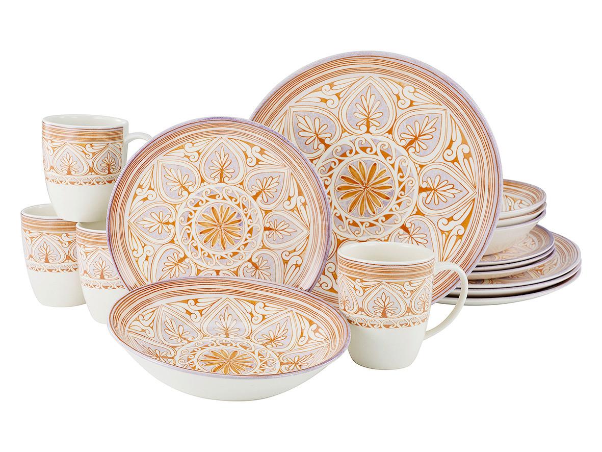 Kombiservice Majolika In Rot Weiss 16 Teilig Online Kaufen Momax