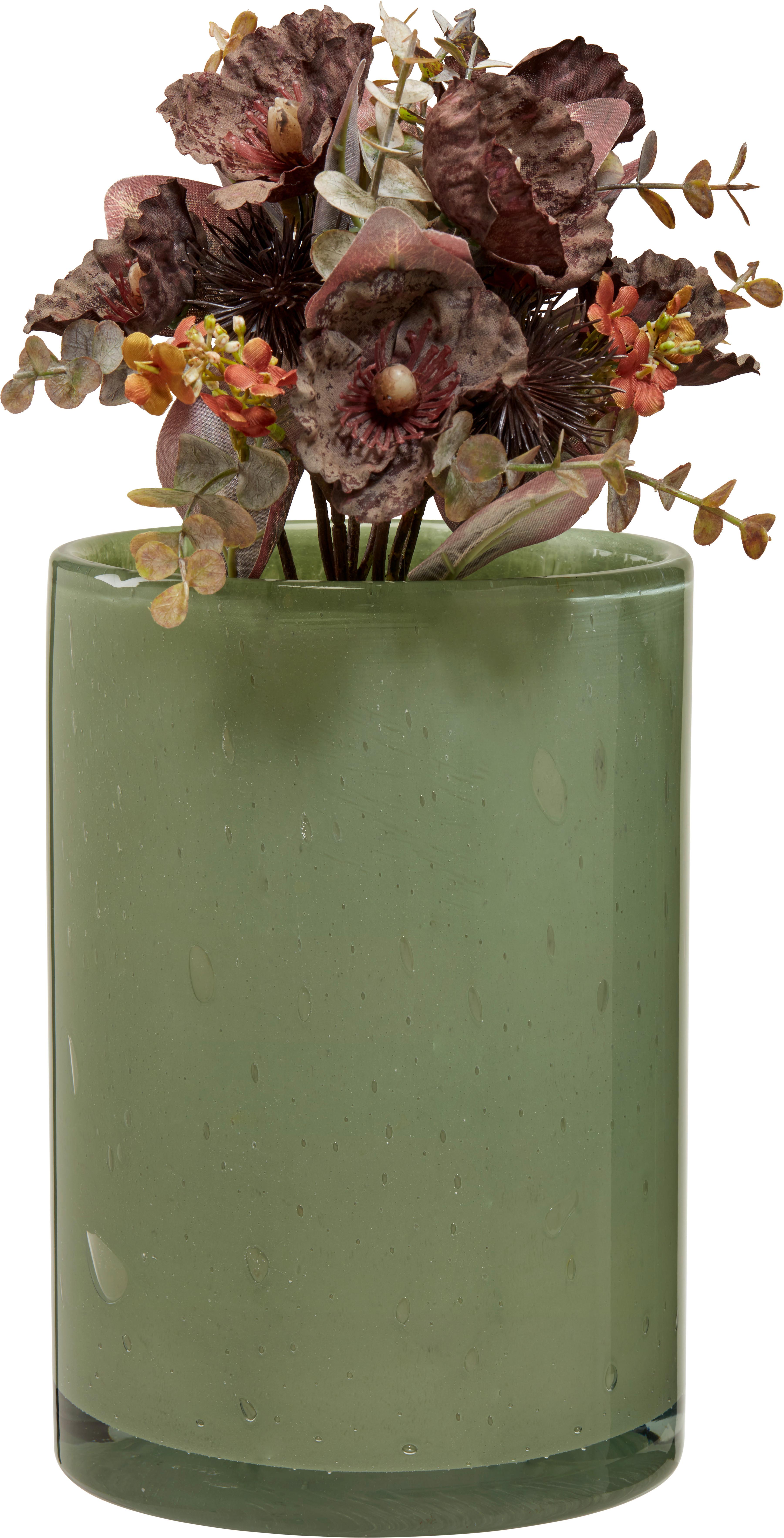 Dekorativna Vaza Estelle -Paz- - zelena, Basics, steklo (17/23cm) - Modern Living