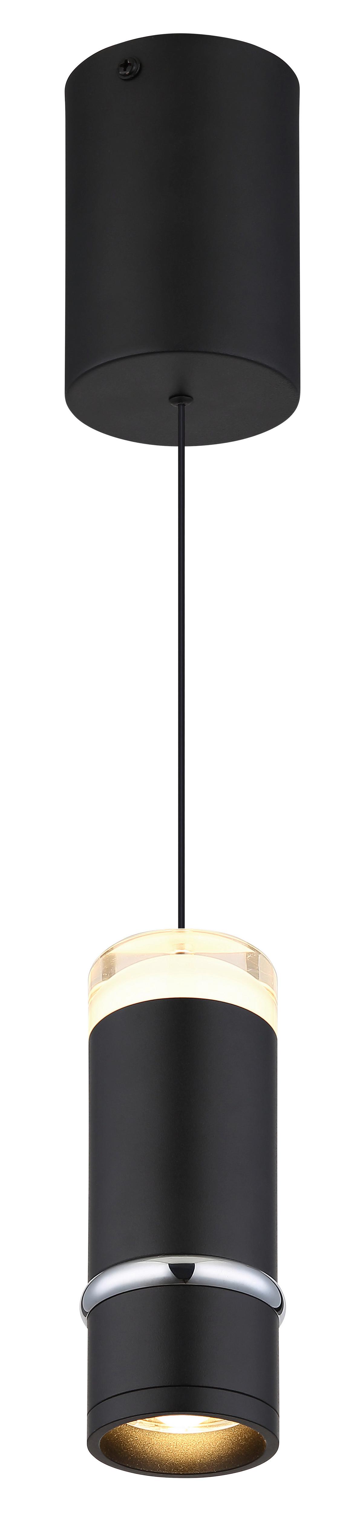 LED-HÄNGELEUCHTE 15699 ALVARADO - Schwarz, Design, Kunststoff/Metall (7,5/180cm) - Globo