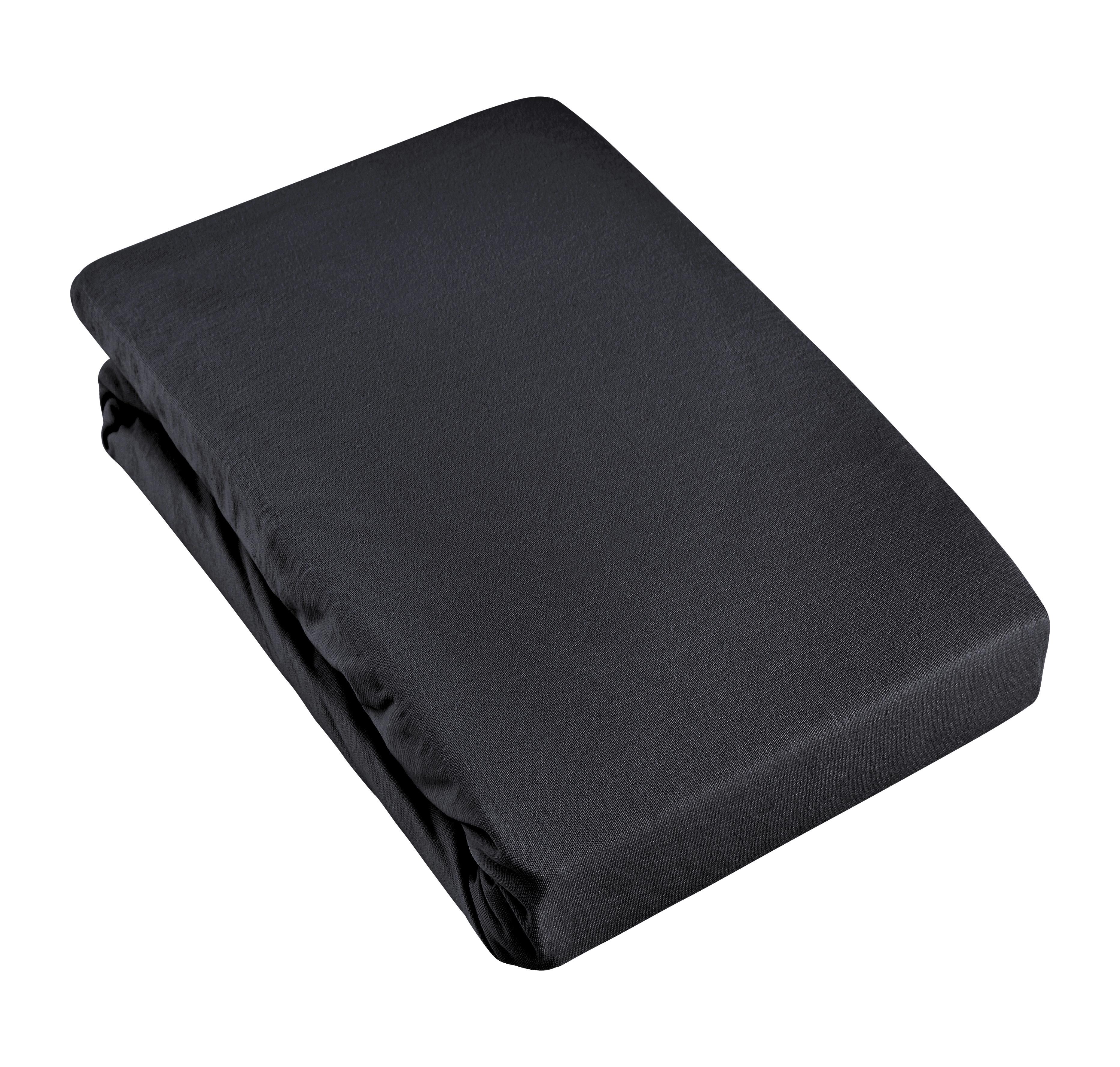 Gumis Lepedő Basic 180/200/28 - fekete, Modern, textil (180/200cm) - Modern Living