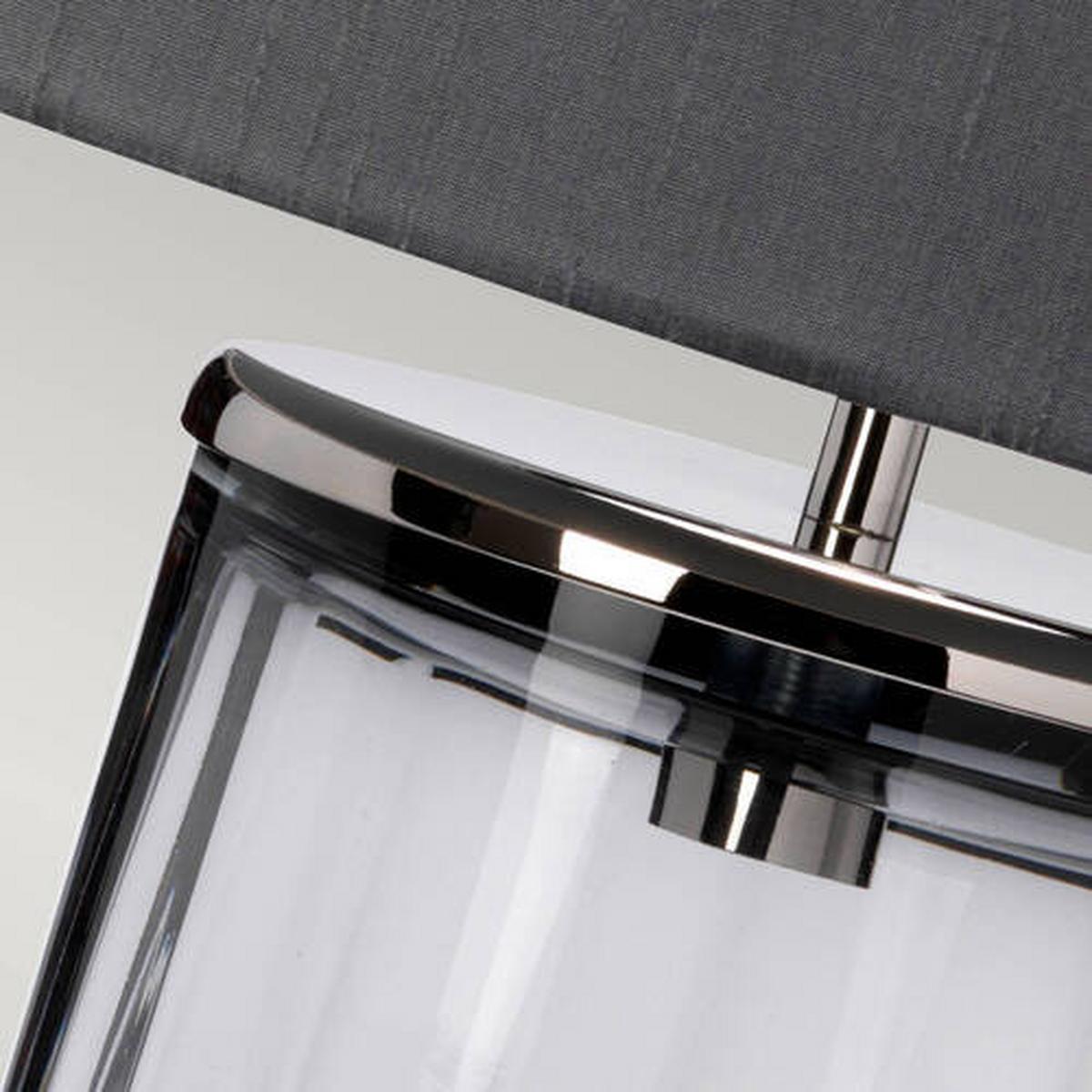 Stolna Svjetiljka Qn-Reno-Smoke-Pn - siva/boje nikla, Design, staklo/metal (35.5/60.4cm) - Elstead Lighting