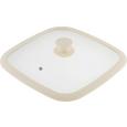 Deckel Marmor in Creme - Creme, ROMANTIK / LANDHAUS, Glas/Kunststoff (28/28cm) - PREMIUM LIVING