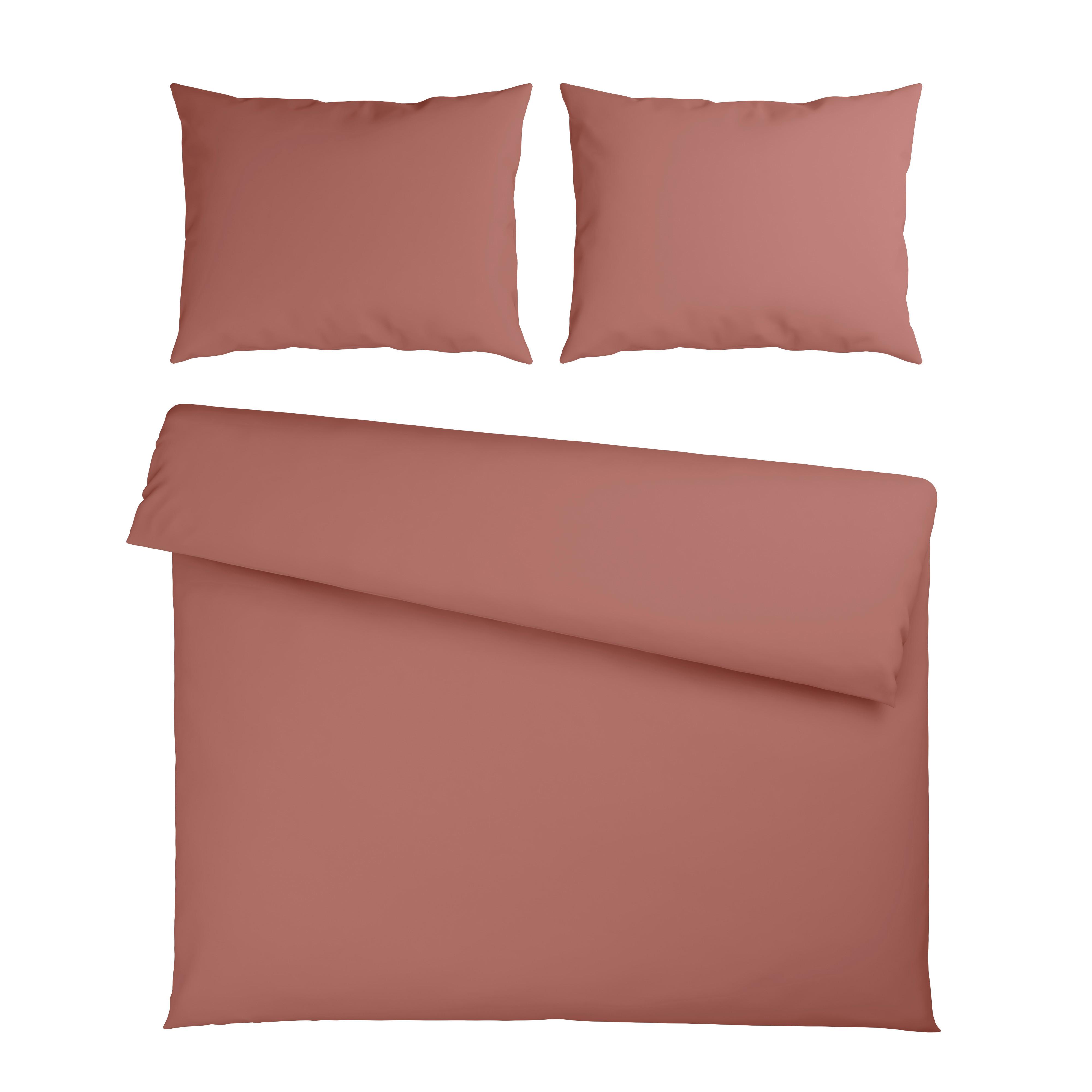 Posteljina Stone Washed Uni Xxl 200x200/2x60x80cm - tamno ružičasta, tekstil (200/200cm) - Modern Living