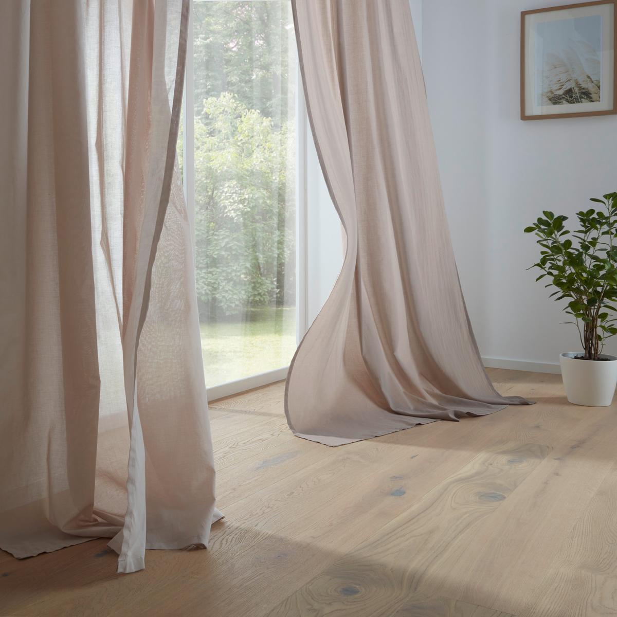 rideau prêt à poser in Beige ca. 140x255-267cm - Beige, Natur, Textil (140/255-267cm) - ecoTree