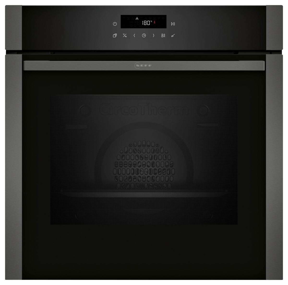 Backofenset BXPOWER6I Graphitfarben/Schwarz - Graphitfarben/Schwarz, MODERN, Glas/Metall (59,4/59,5/54,8cm) - Neff