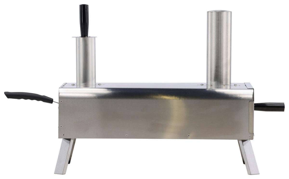 Pizzaofen Digos ca. 85,8x49,9x37 cm Silber - Silberfarben, KONVENTIONELL, Metall (85.8/49.9/37cm) - Gardenson