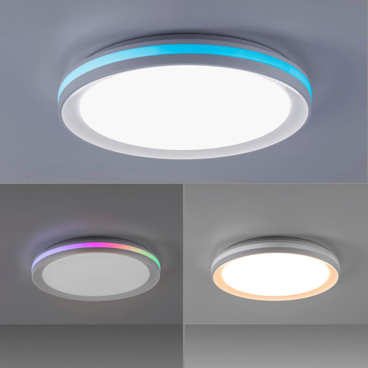 LAMPA SUFITOWA LED 15544-16 RIBBON - biały, Konventionell, tworzywo sztuczne/metal (40/6,5cm)