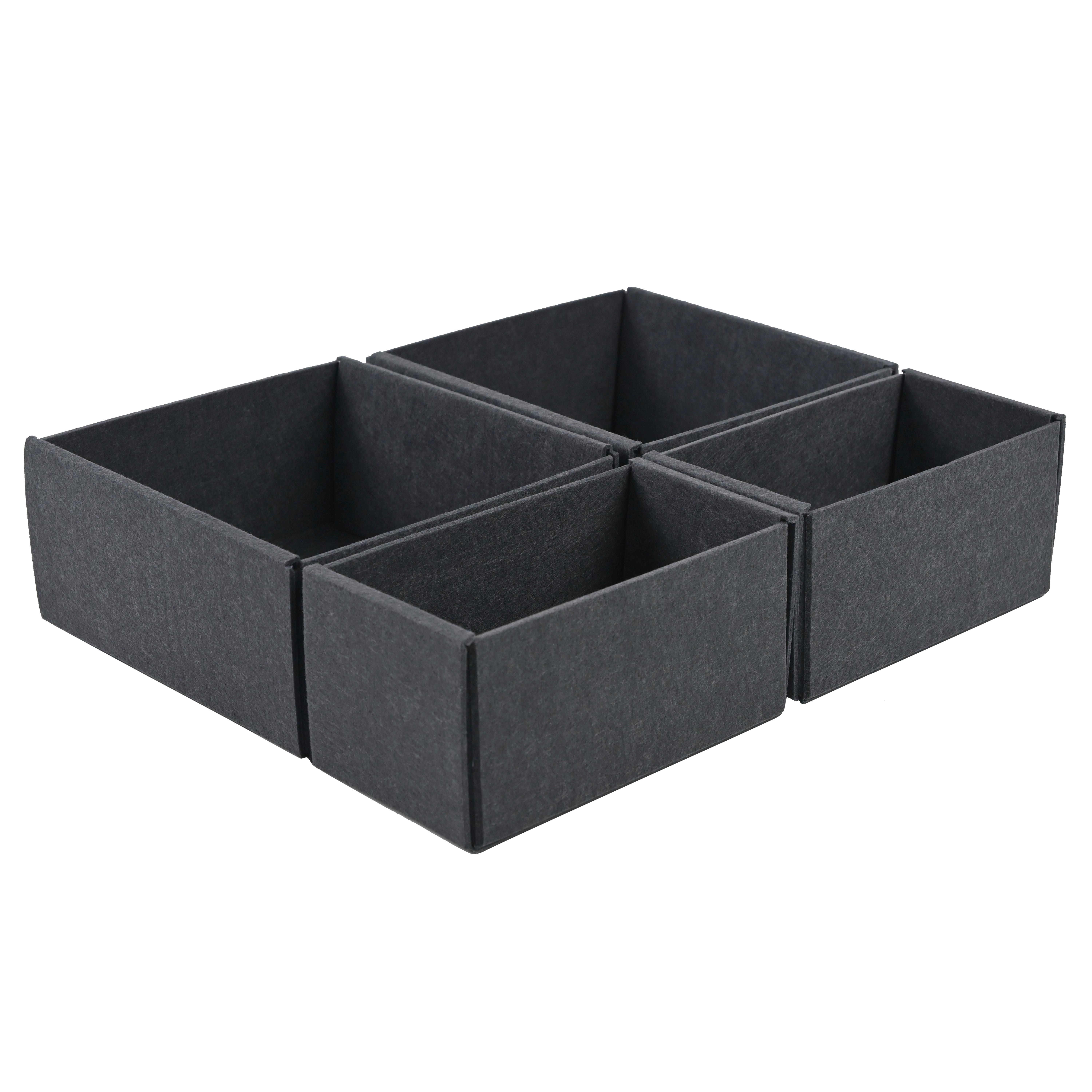 Schubladenbox Unit - S in Grau - Grau, Konventionell, Textil (22,5/21,5/10,5cm) - Premium Living