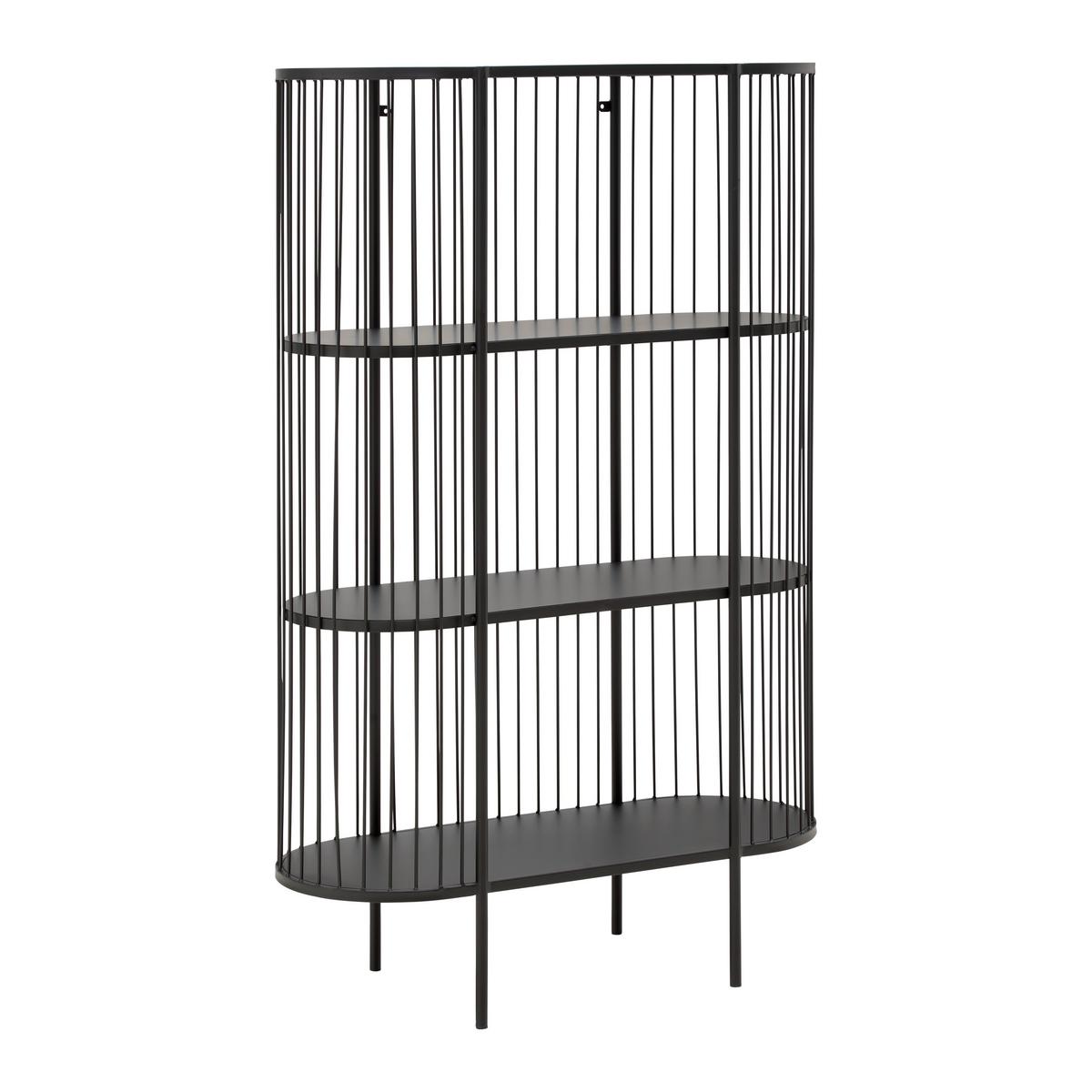 Álló Polc Fekete Tiago - fekete, Lifestyle, fém (80/125/34cm) - Mömax