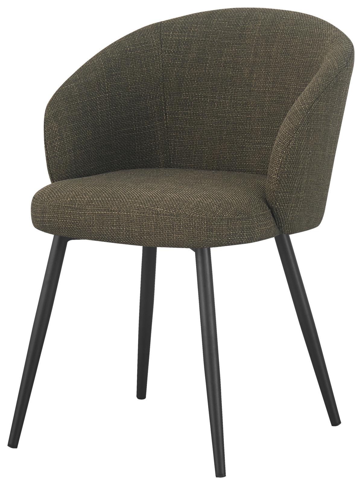 Stuhl Nala Grün - Schwarz/Grün, Lifestyle, Textil/Metall (57/76/60cm) - Mömax