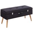Garderobenbank aus Samt in Schwarz - Eichefarben/Silberfarben, MODERN, Holz/Holzwerkstoff (101/41,5/49cm) - Modern Living Garderobenbank aus Samt in Schwarz - Eichefarben/Silberfarben, MODERN, Holz/Holzwerkstoff (101/41,5/49cm) - Modern Living