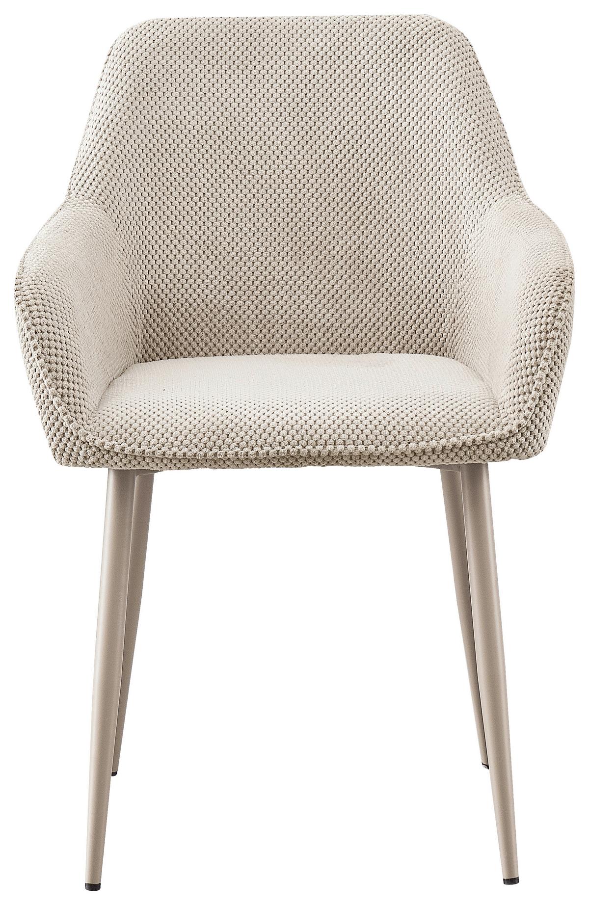 Karosszék Cora - bézs, Modern, textil/fém (56/81/62cm) - MID.YOU