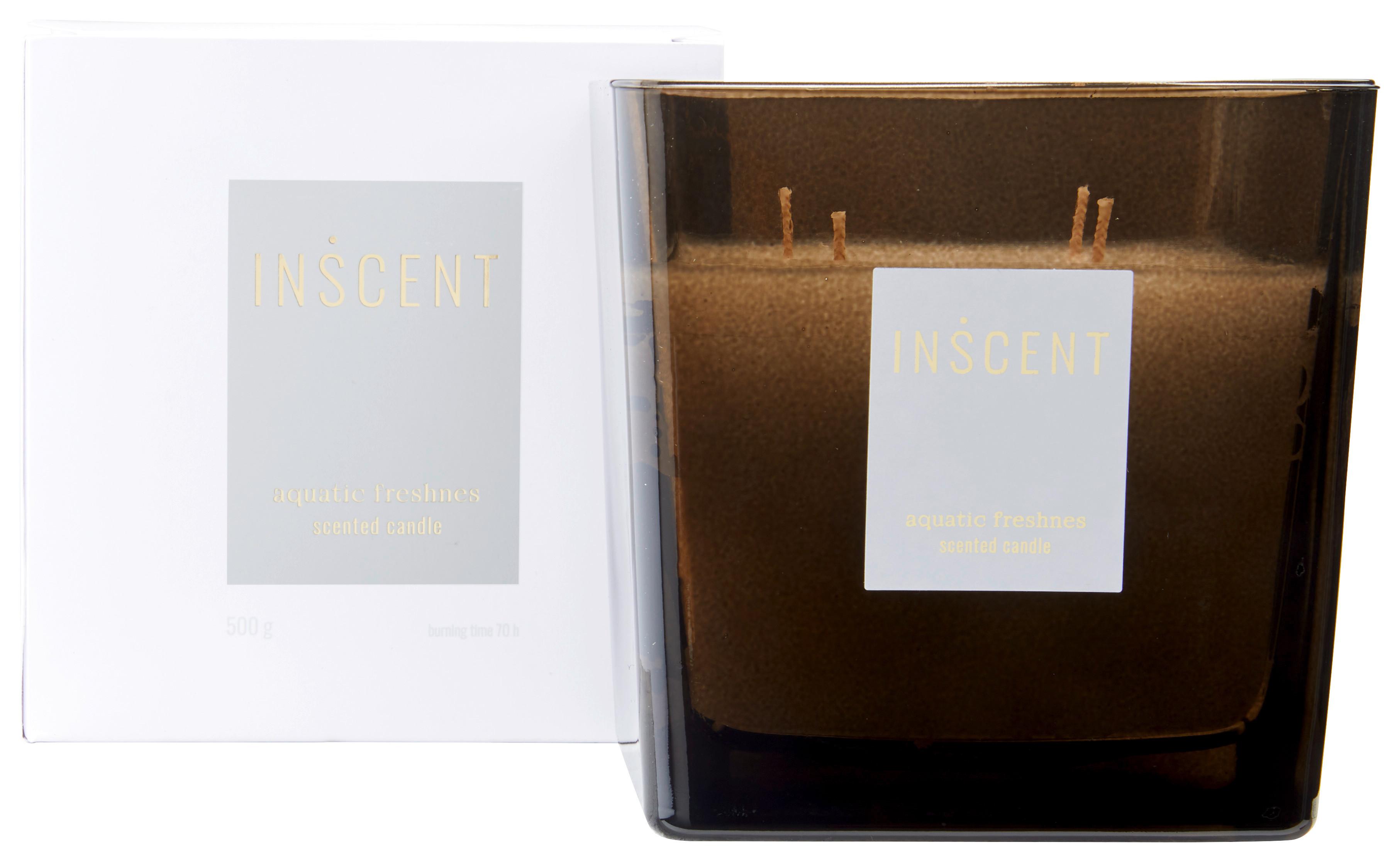 Kerze im Glas Aquatic Freshness in Weiß/Hellgrün - Klar/Weiß, Design, Glas (12/12/12cm) - Inscent