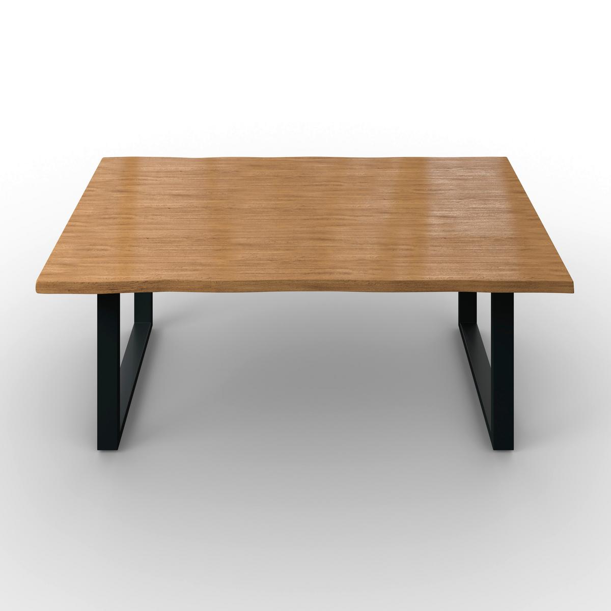 Esstisch Yola in Holz Eiche massiv ca. 200x100 cm - Eichefarben, MODERN, Holz/Metall (200/100/76cm) - Bessagi Home