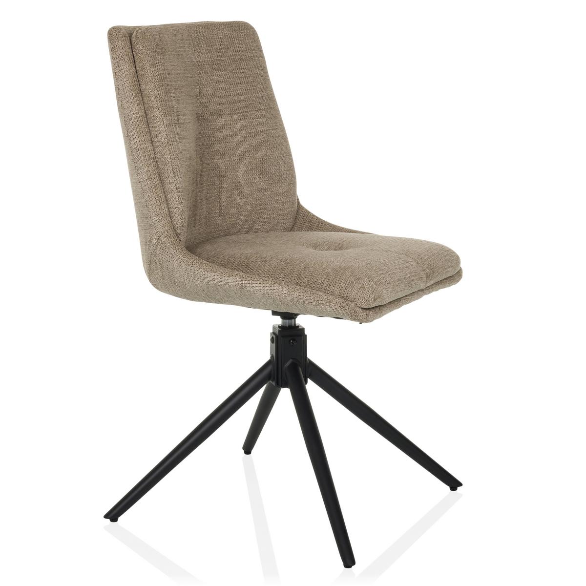 Vrtljivi Stol Tarviso I, Bež - črna/bež, Moderno, kovina/tekstil (53/89/58cm) - MID.YOU