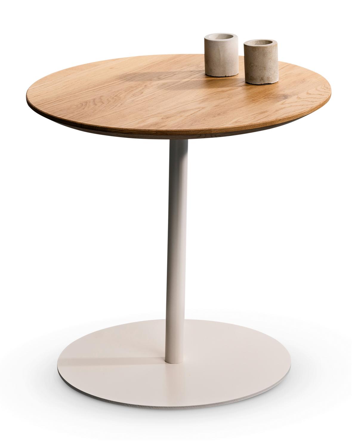 STOLIK BOCZNY LEA - dąb dziki, Design, metal/drewno (50/50/49cm) - Xora