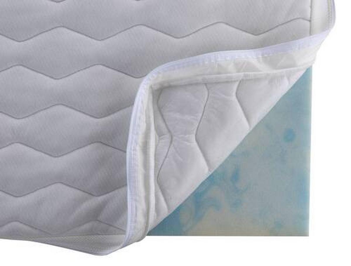Topper Luxus Gel ca. 90x200 cm Weiß - Weiß, Basics, Textil (90/200cm) - MID.YOU
