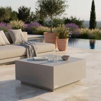 Loungetisch Colorado Grau Beton - Hellgrau, KONVENTIONELL, Stein (86cm) - Gardenson