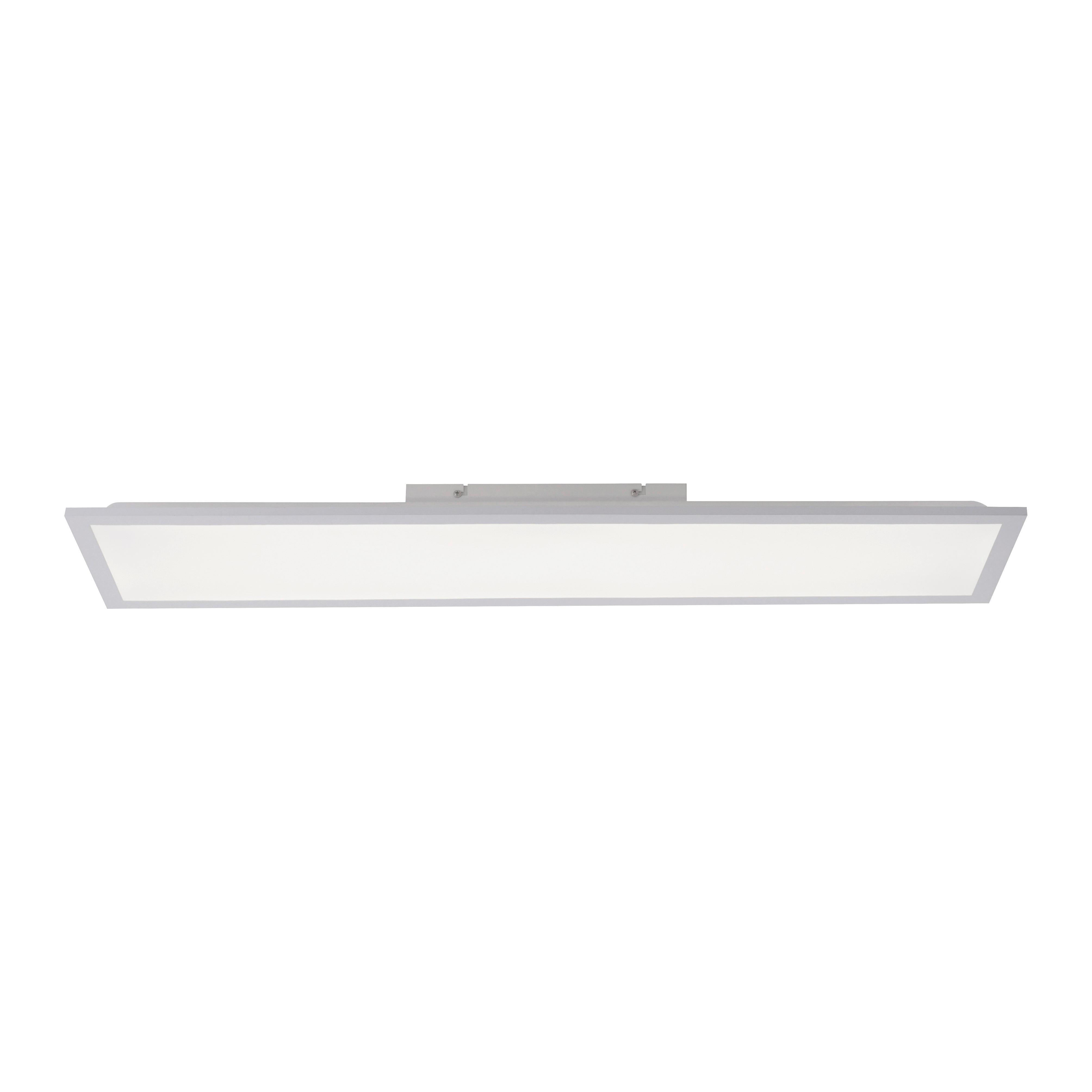 LED-Deckenleuchte Flat max. 24 Watt - Weiss, Basics, Kunststoff/Metall (100/25/6cm)
