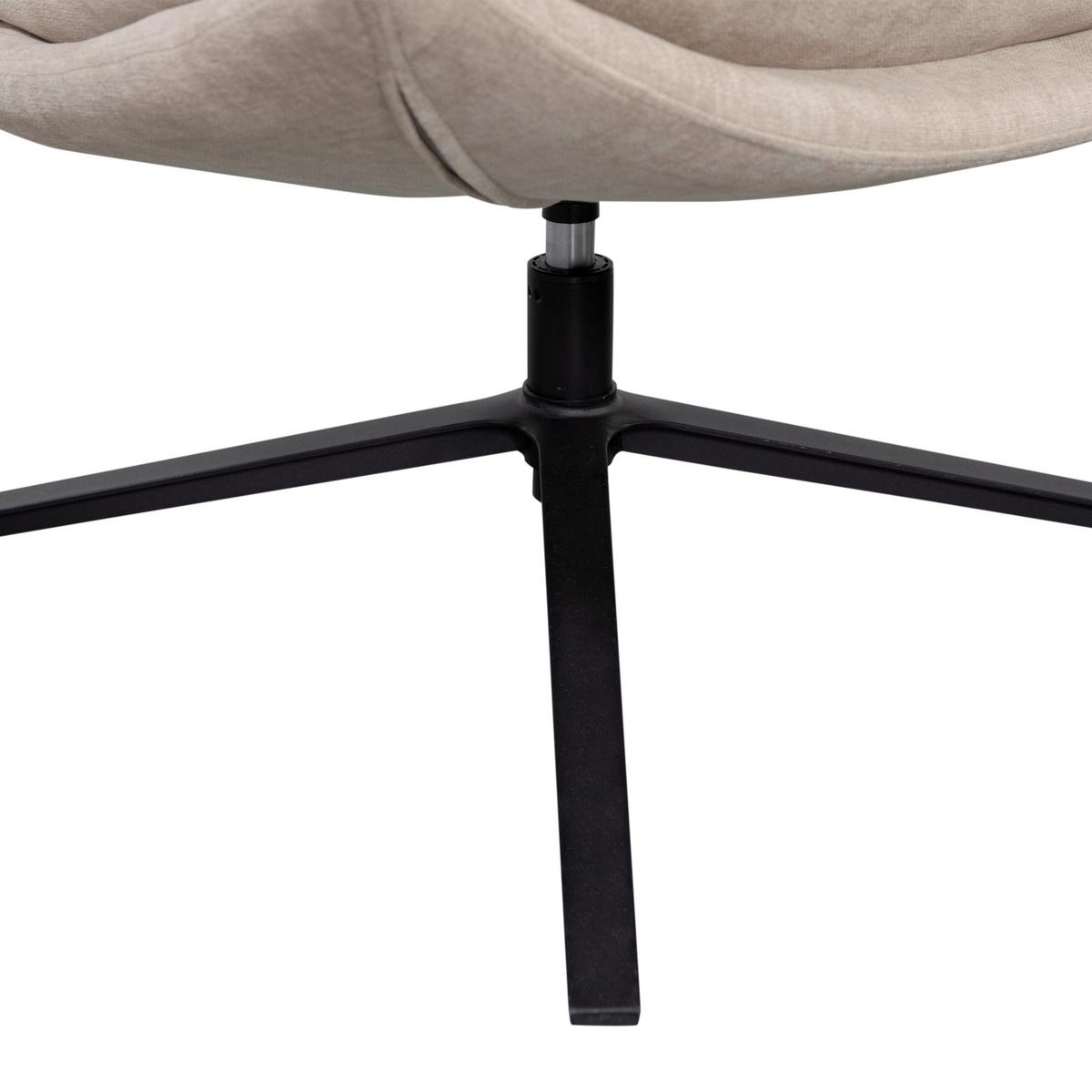 SESSELSET Kube Naturfarben B: 77cm - Schwarz/Naturfarben, Design, Textil/Metall (77/97/69cm) - Livetastic