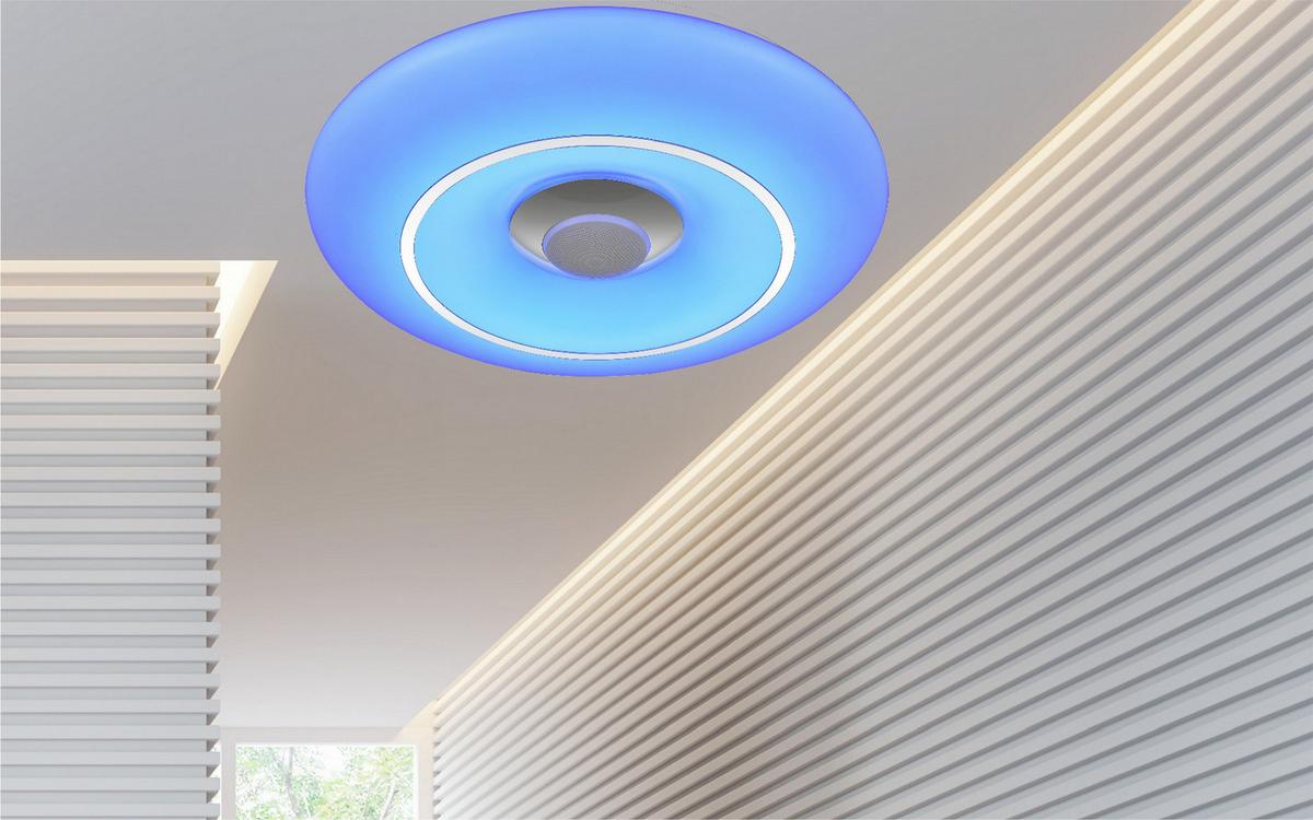 LAMPA SUFITOWA LED COOL *SBN*SH* - biały/kolor chromowy, Lifestyle, tworzywo sztuczne/metal (39/7cm) - Novel