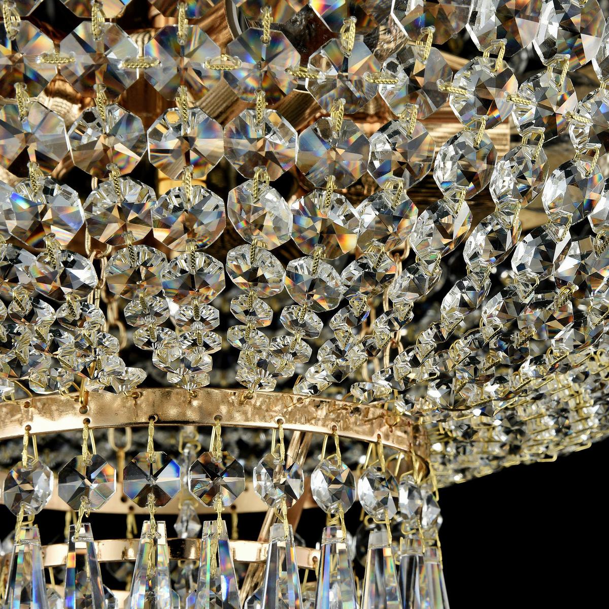 Kronleuchter Palace Goldfarben max. 60 Watt - Goldfarben, Trend, Glas/Metall (40/37/40cm) - MAYTONI