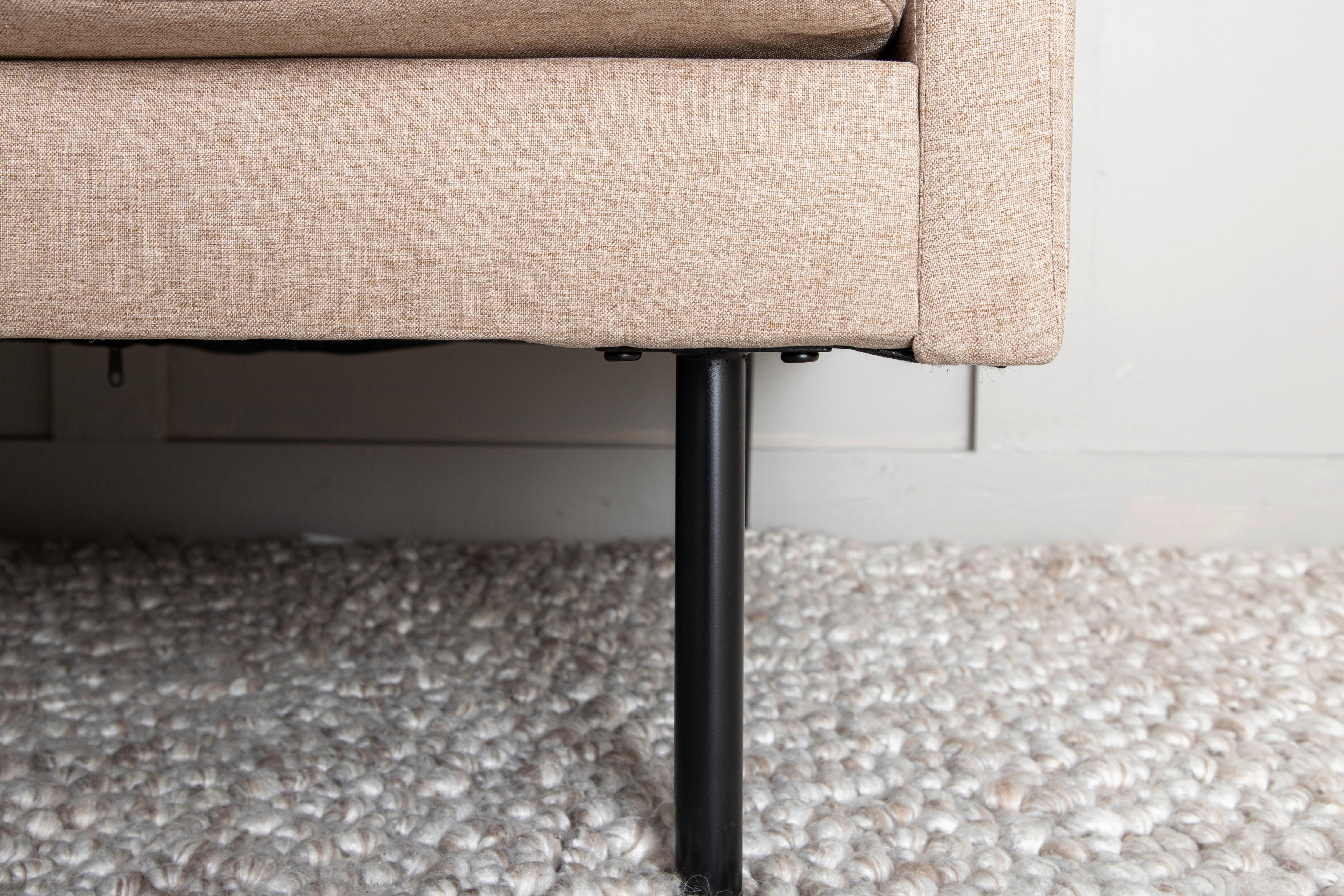 2-SITZER-SOFA ZOOM - Hellbraun/Beige, Design, Textil/Metall (180/78/80cm) - Livetastic