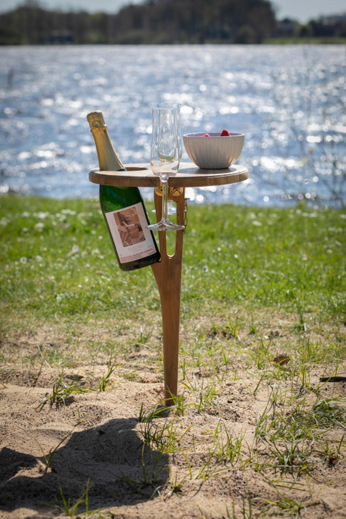 Getränkehalter Woodie Teak - Basics, Holz (31/75cm) - Gardenson