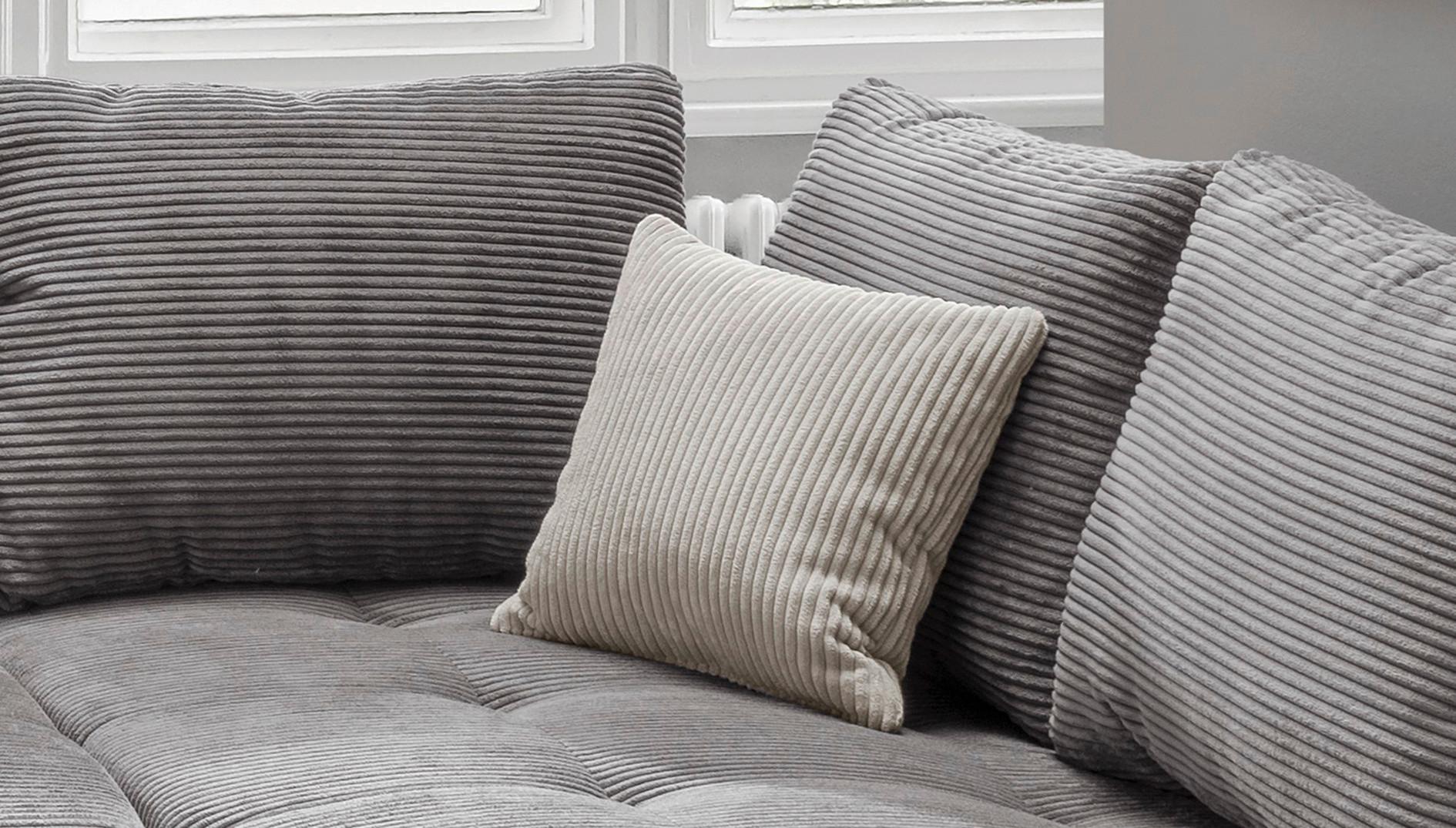 HÖRNSOFFA ALVITO - silver/grå, Design, trä/textil (298/202cm) - P & B