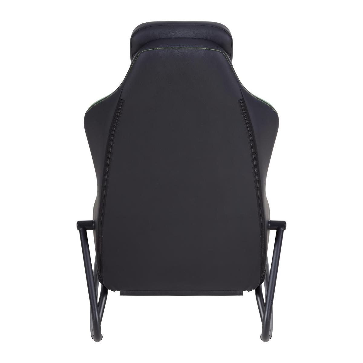 Gaming Stol Jacky - črna/zelena, Moderno, kovina/tekstil (48/88/71cm) - Mömax