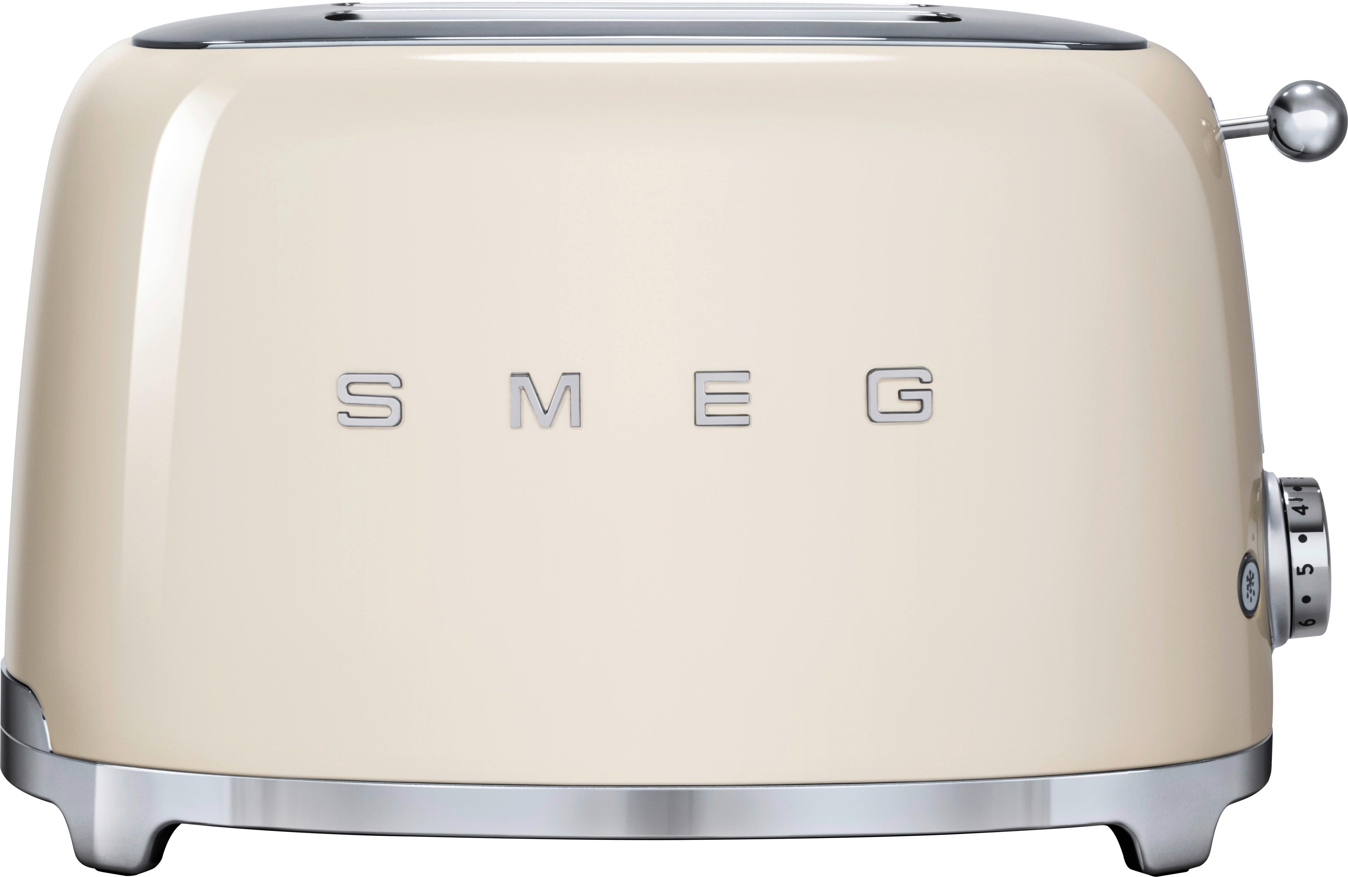 TOSTER TSF01CREU SMEG - kremowy/kolor chromowy, Basics, metal (31/19,8/19,5cm) - SMEG