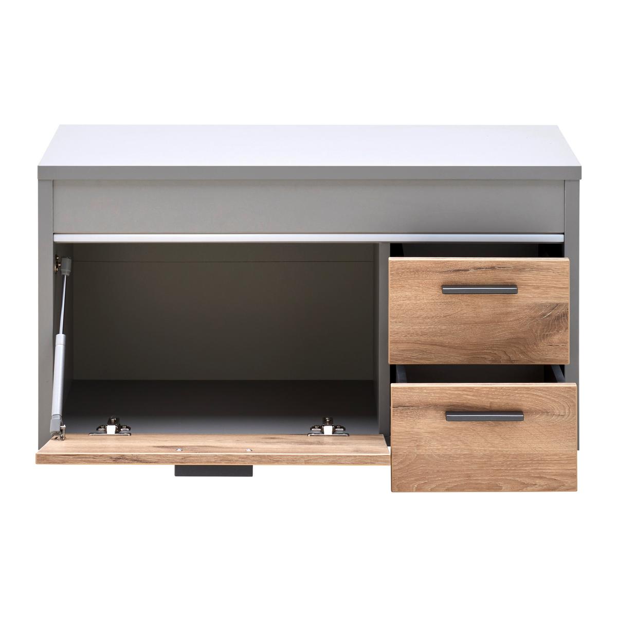 Garderobenbank Dynamic in Hellgrau - Modern, Holzwerkstoff (80/45/37cm) - Mömax