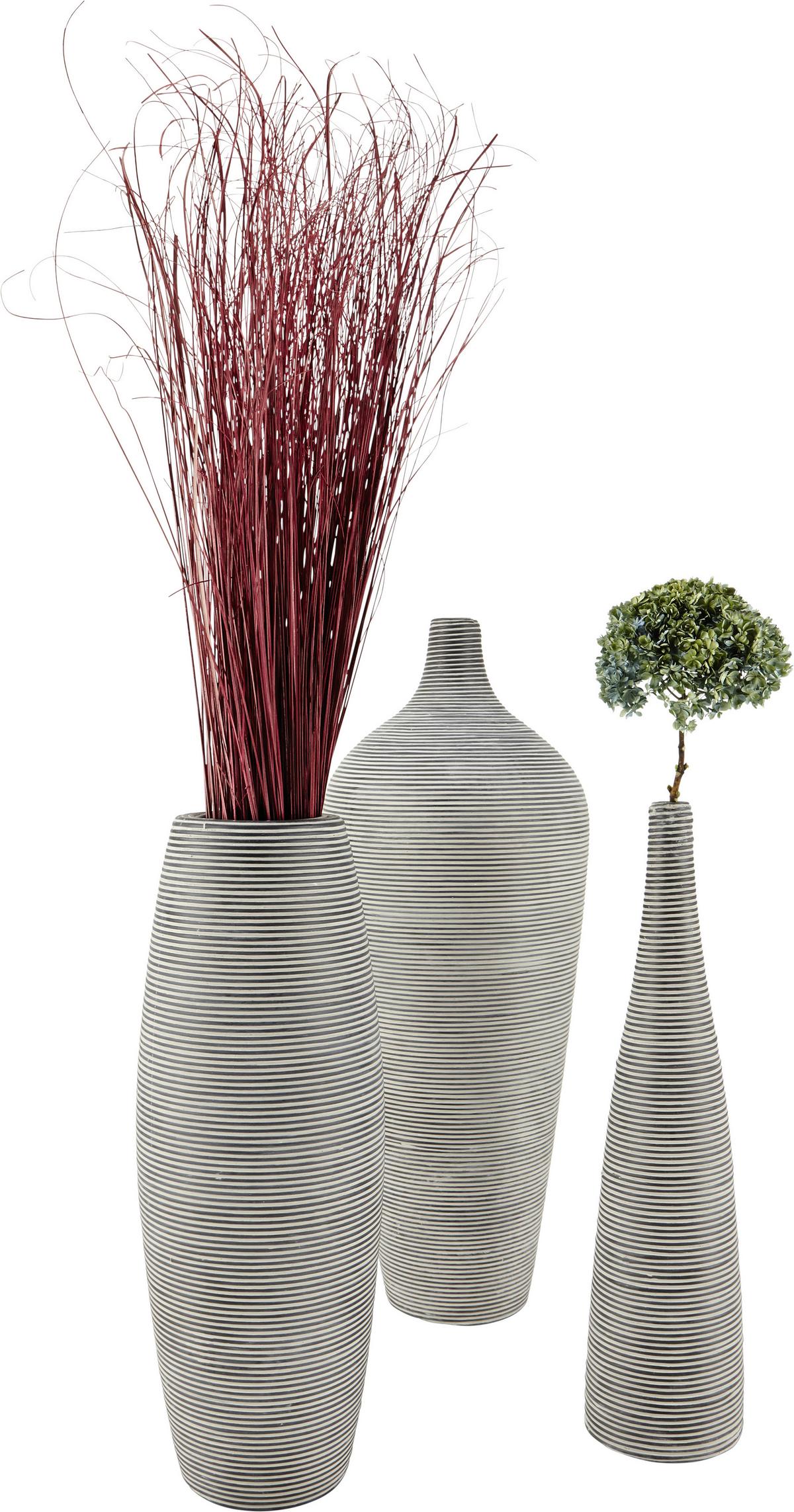 Vase Marlene Schwarz - Schwarz, Lifestyle, Kunststoff (15/59cm) - Mömax