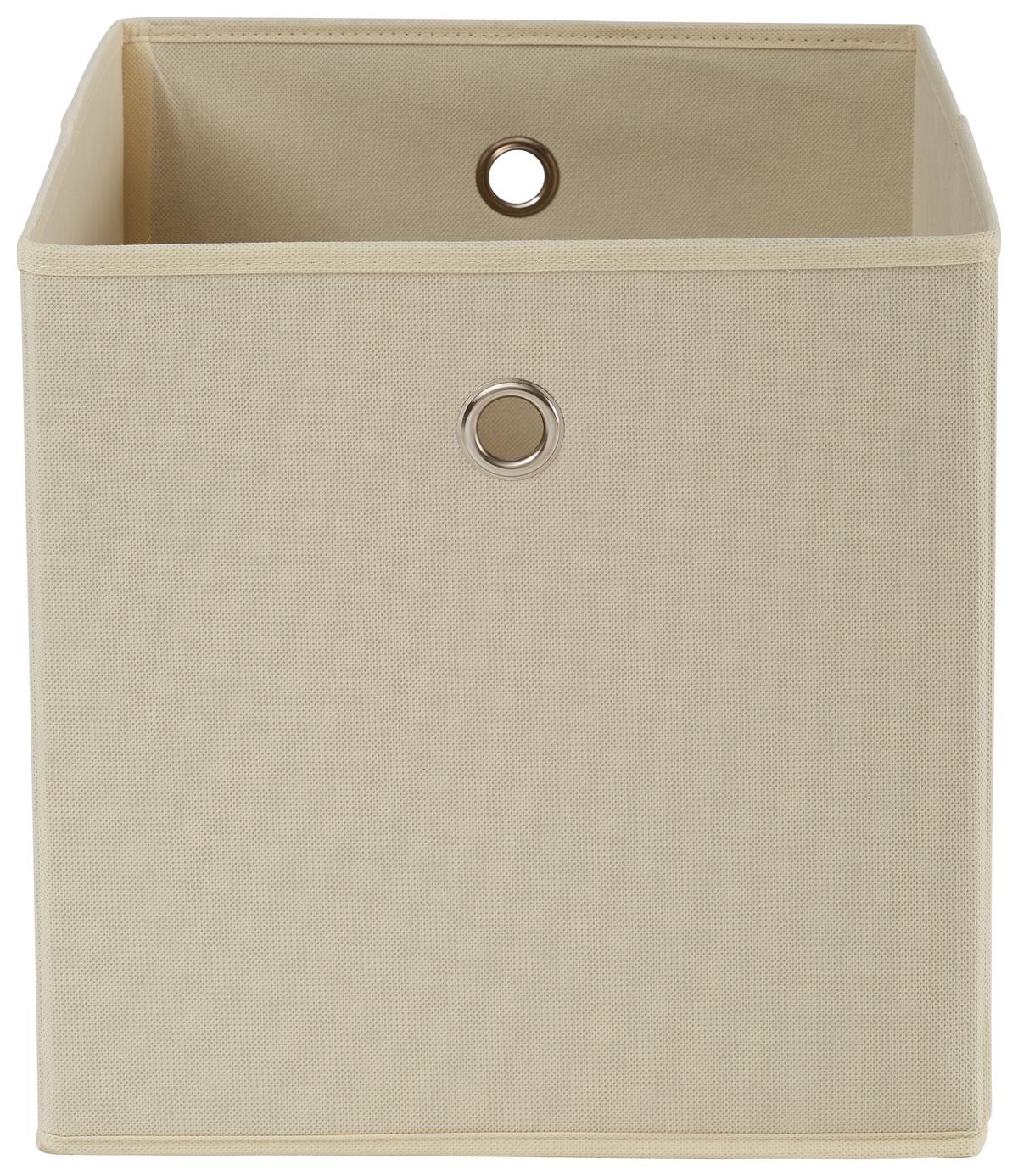 PUDEŁKO SKŁADANE CUBUS - kolor srebrny/kolor naturalny, Design, karton/metal (32/32/32cm) - Carryhome